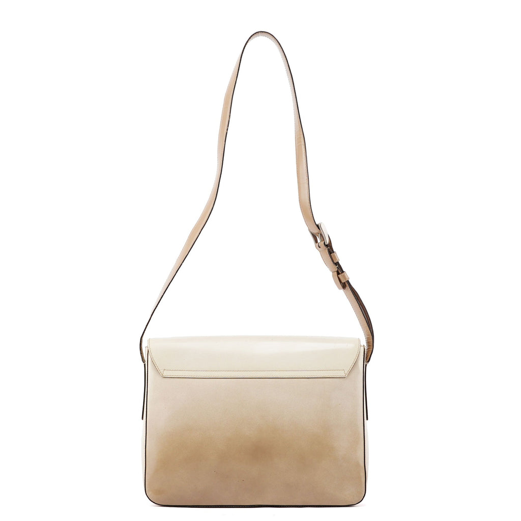 Beige Spazzolato Shoulder Bag