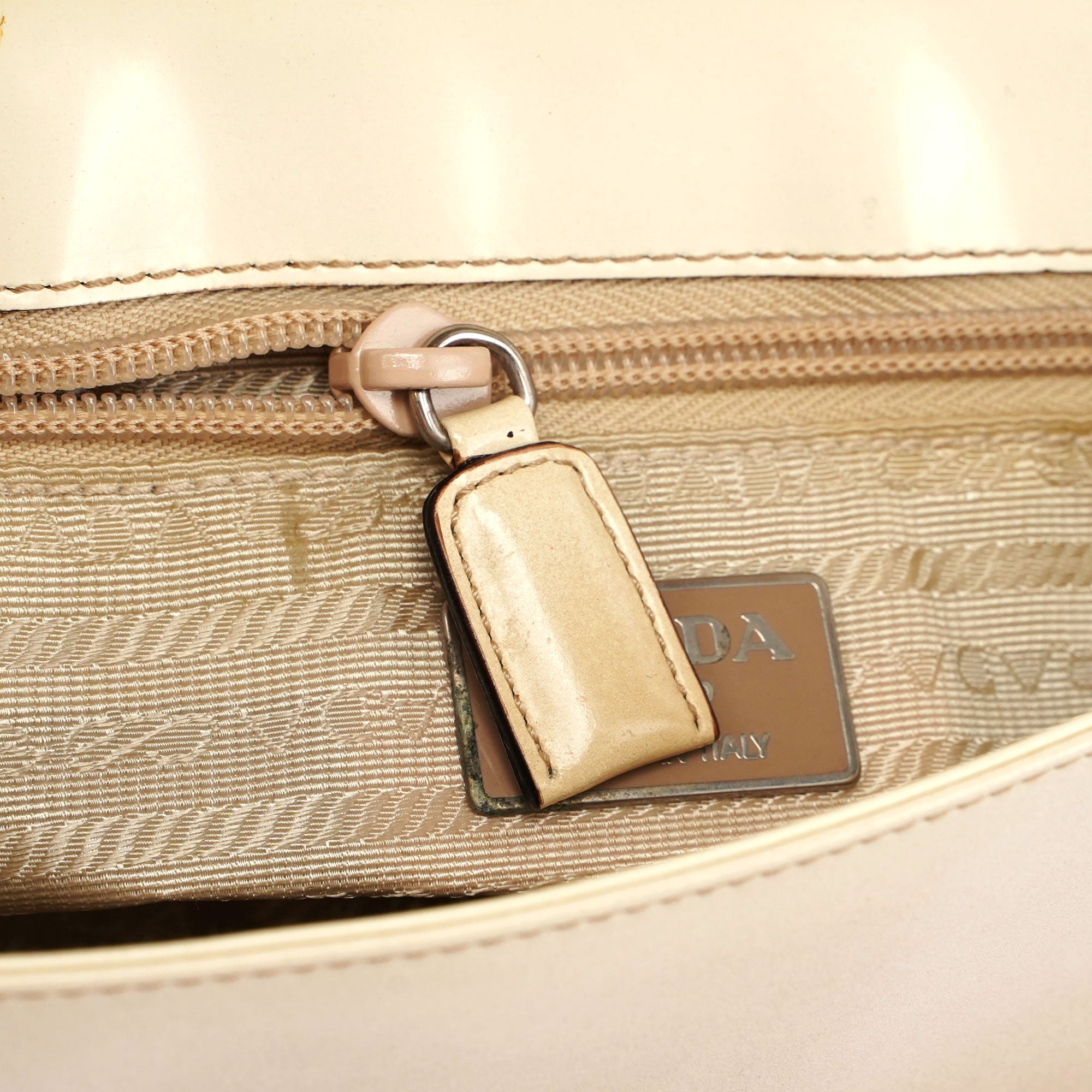 Beige Spazzolato Shoulder Bag