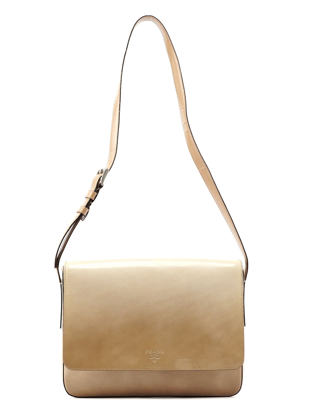 Beige Spazzolato Shoulder Bag