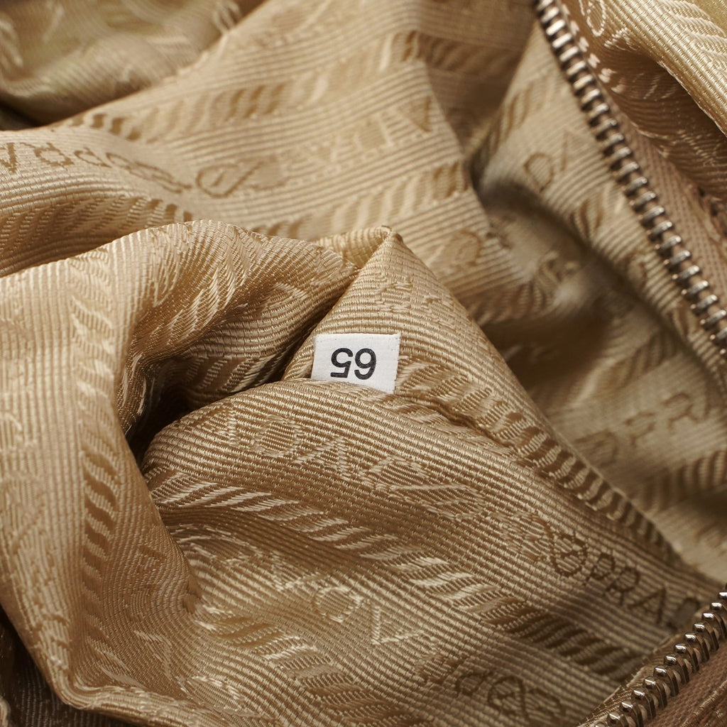 Beige Suede Large Flap Shoulder Bag