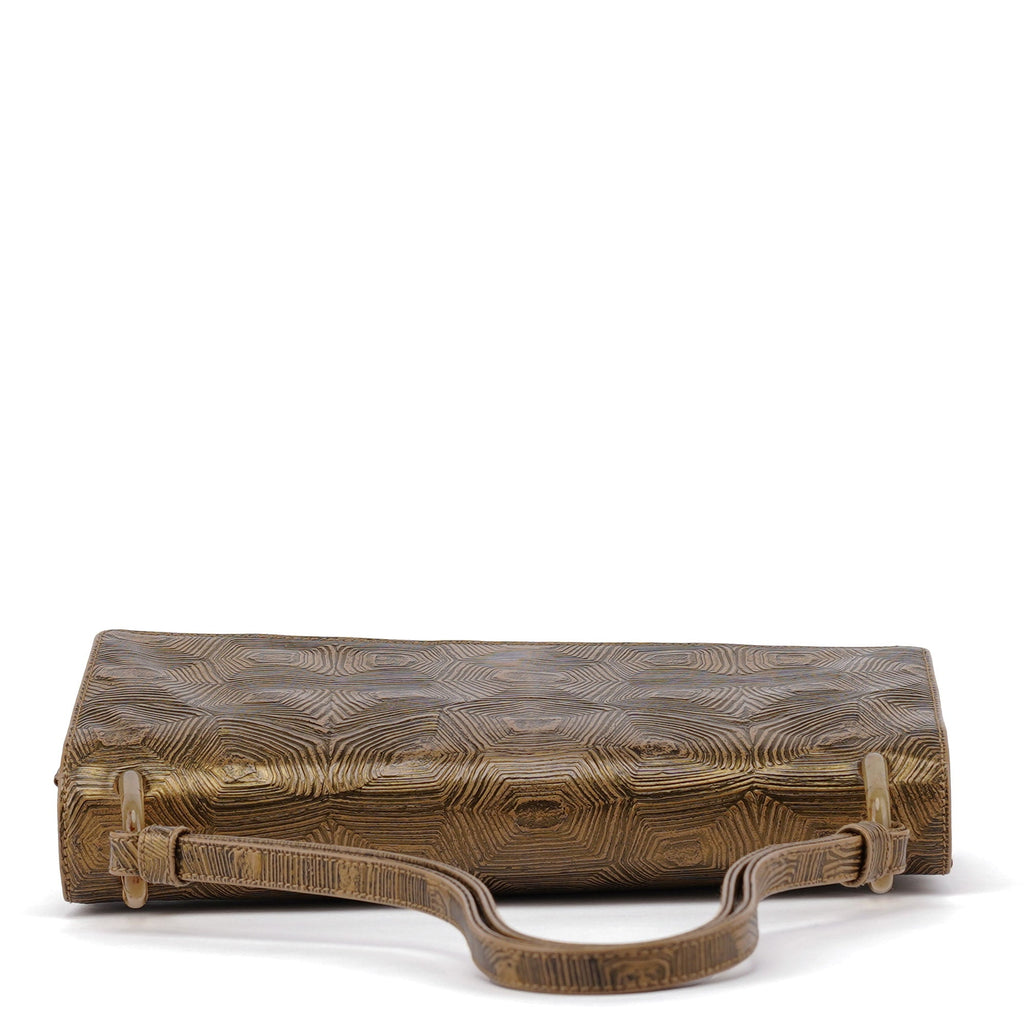 Beige Tartaruga Leather Shoulder Bag
