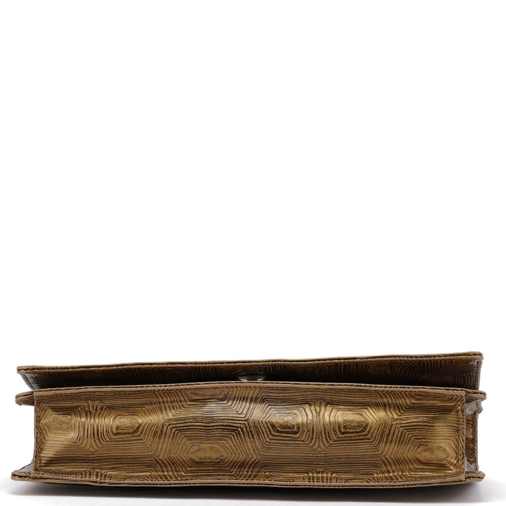 Beige Tartaruga Leather Shoulder Bag