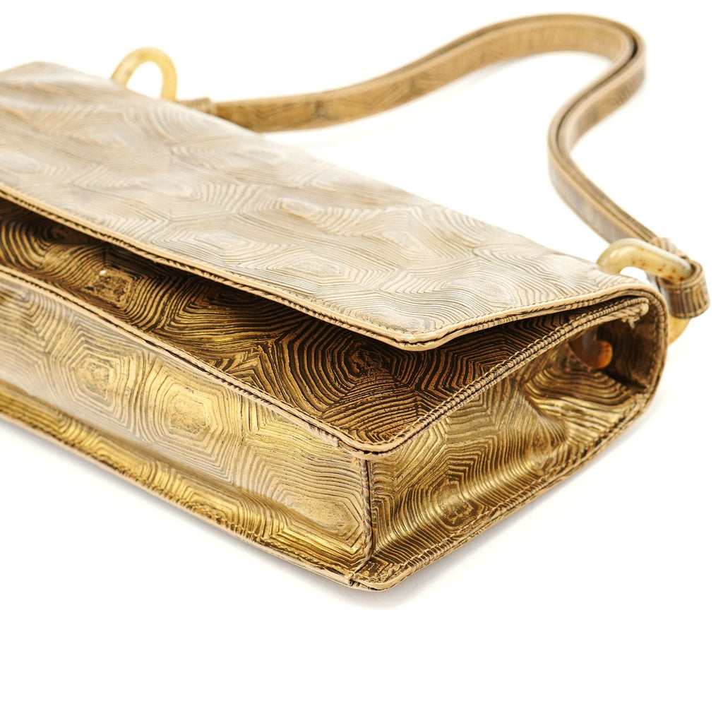 Beige Tartaruga Leather Shoulder Bag