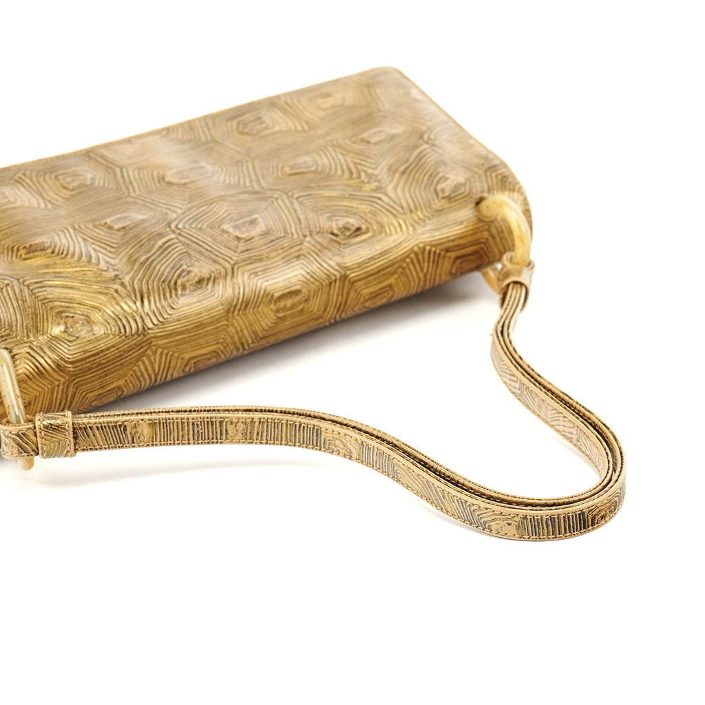 Beige Tartaruga Leather Shoulder Bag