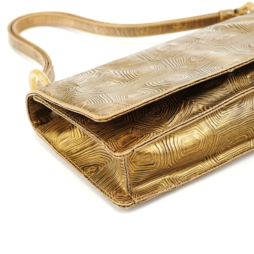 Beige Tartaruga Leather Shoulder Bag