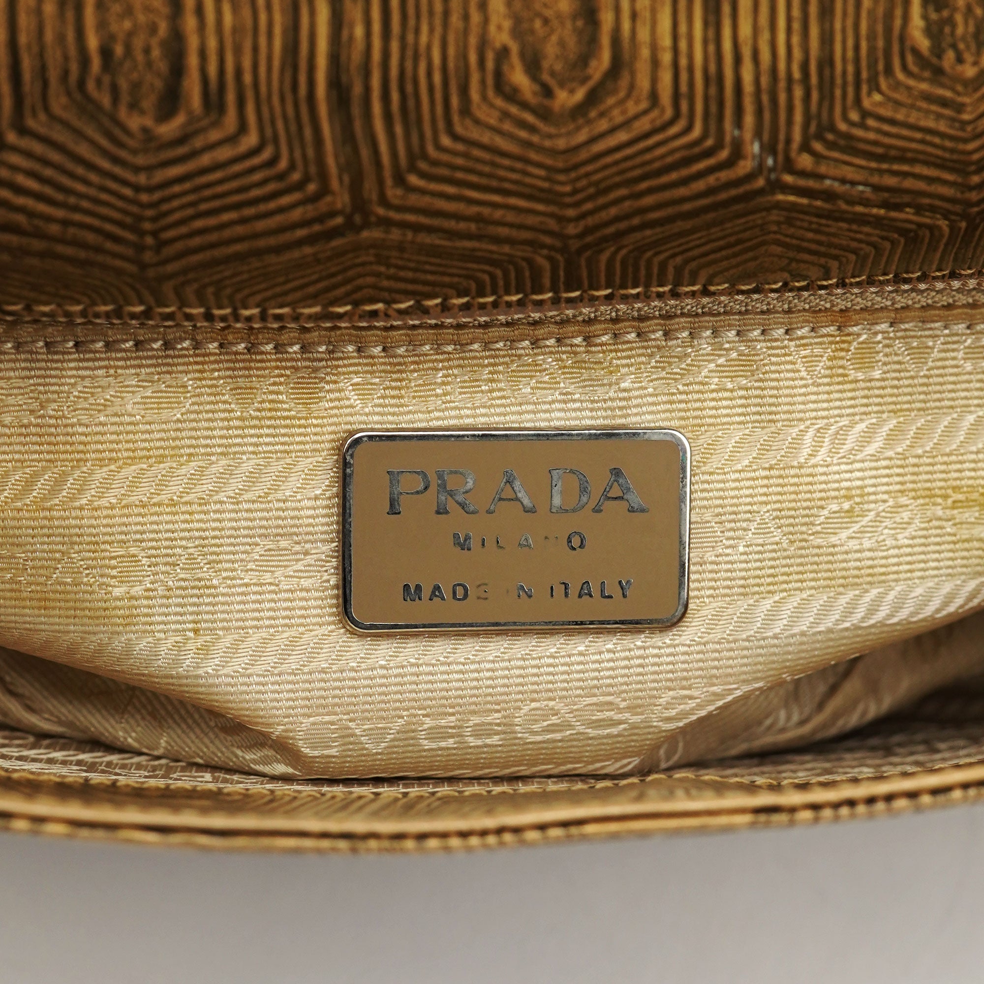 Beige Tartaruga Leather Shoulder Bag
