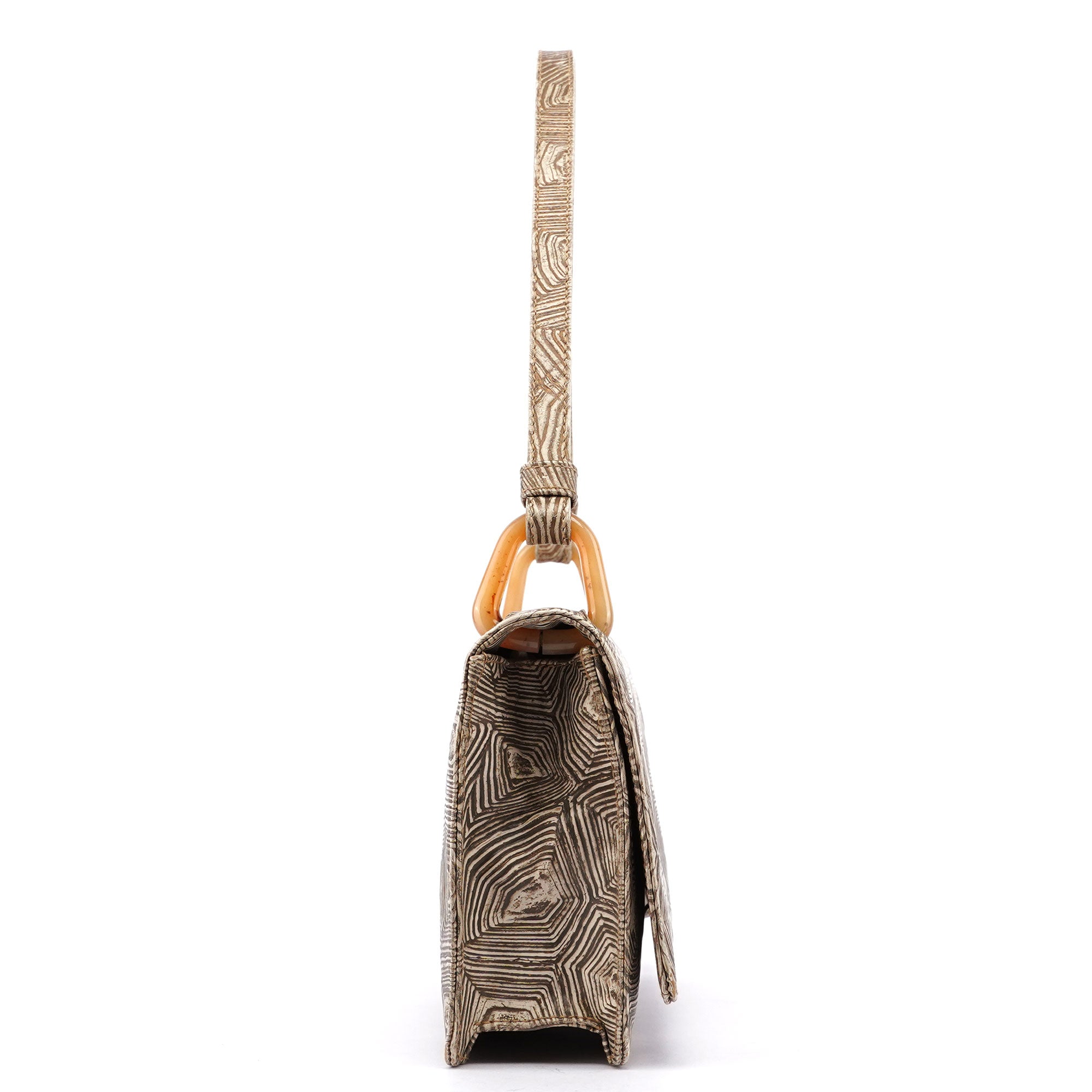 Beige Tartaruga Shoulder Bag