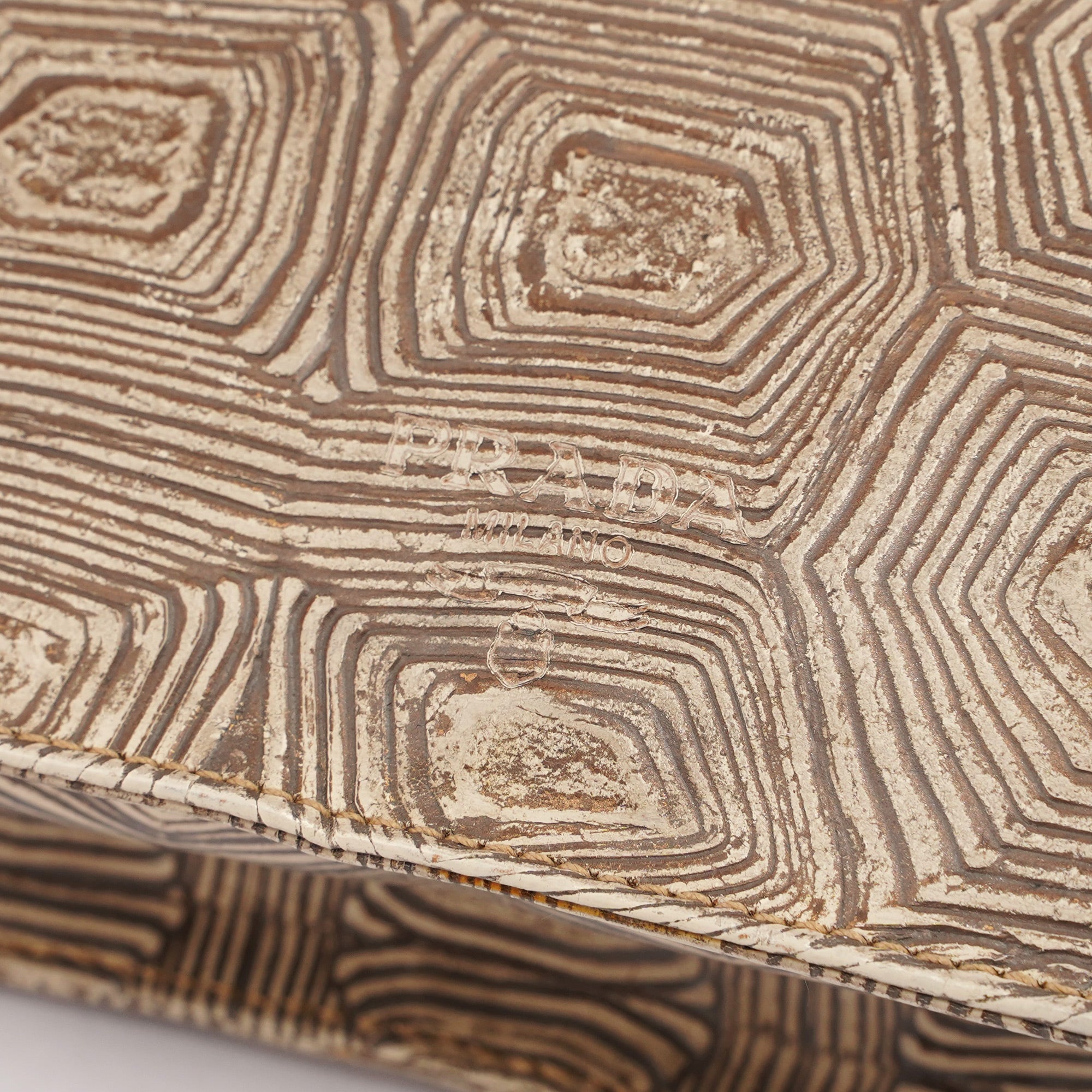 Beige Tartaruga Shoulder Bag
