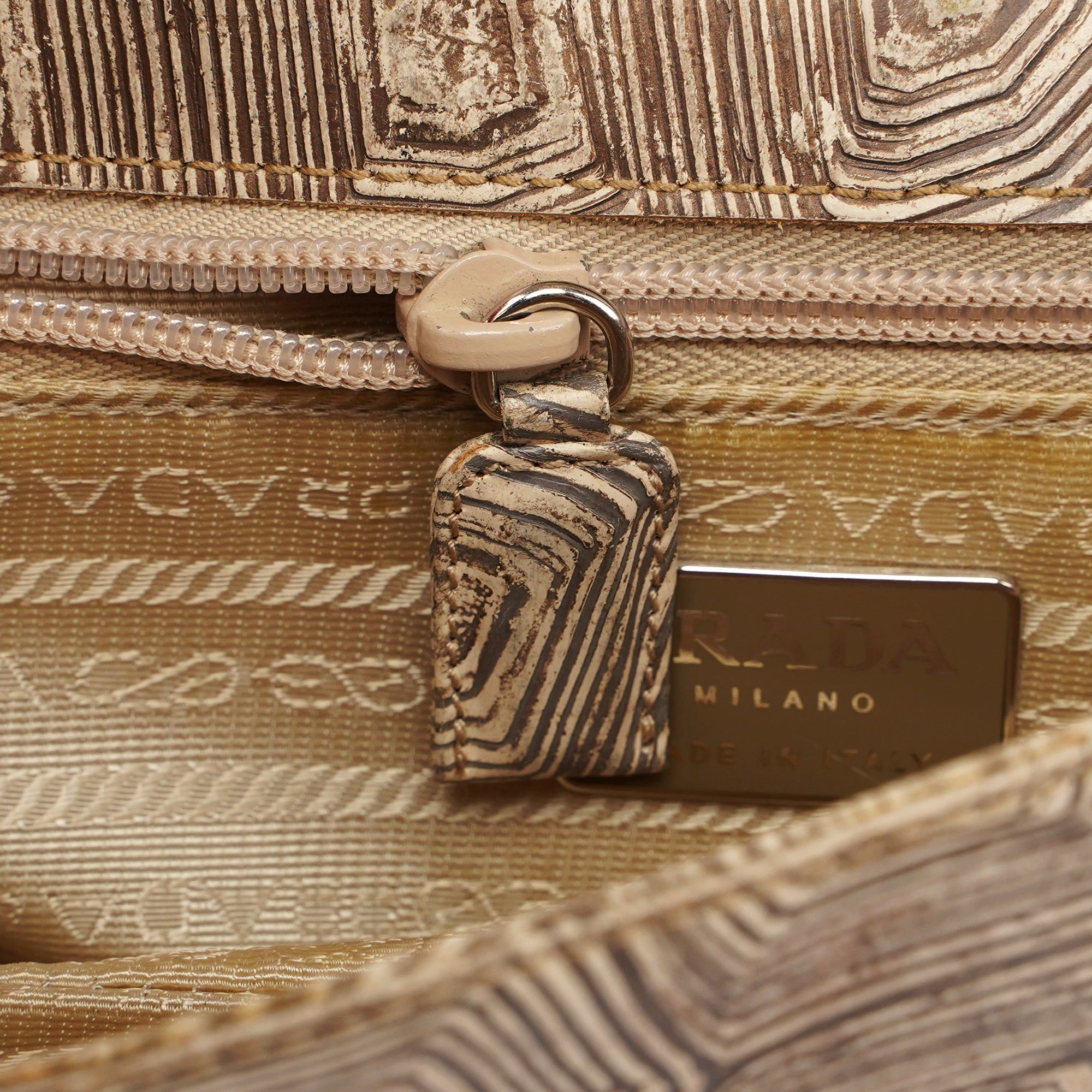 Beige Tartaruga Shoulder Bag