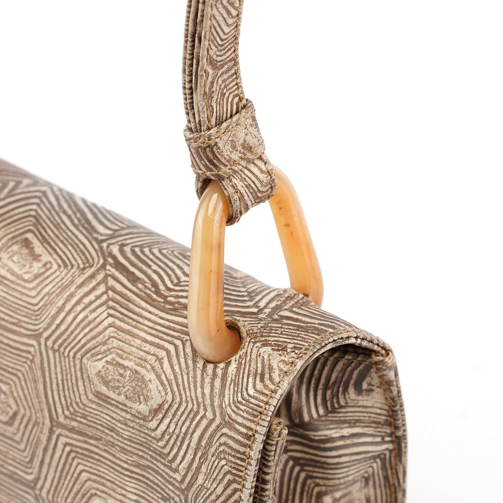 Beige Tartaruga Shoulder Bag