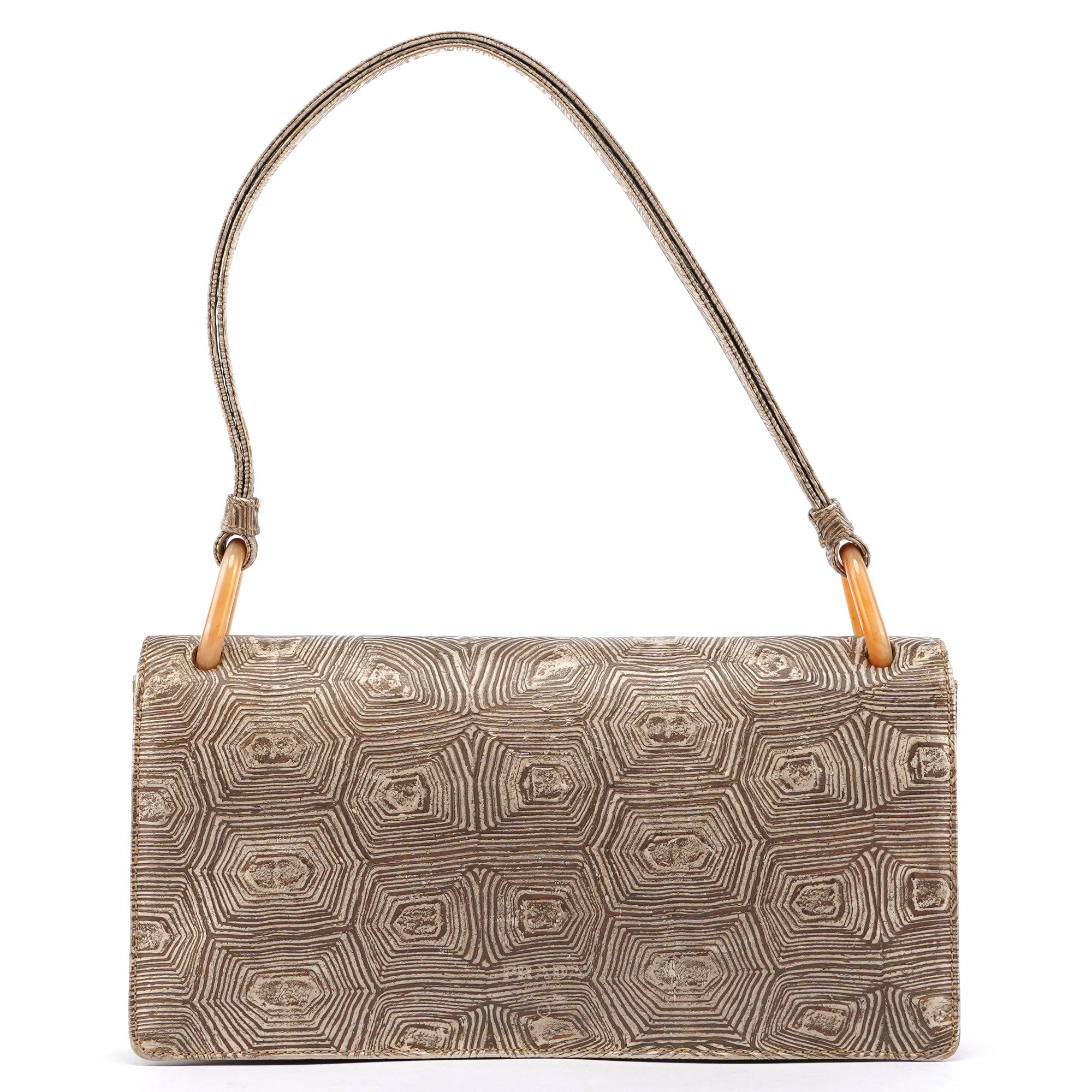 Beige Tartaruga Shoulder Bag