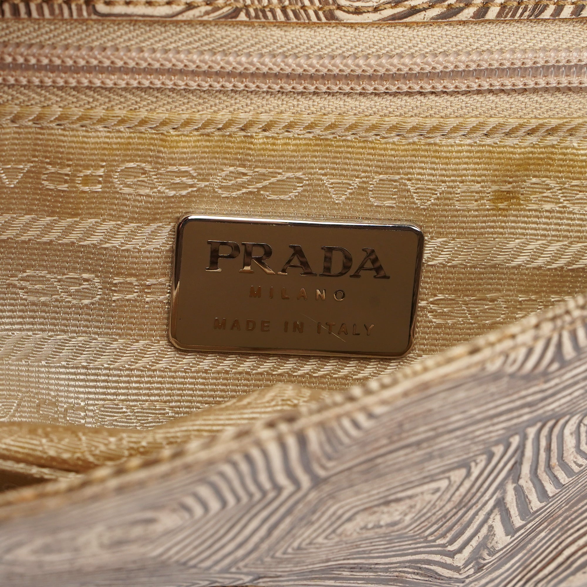Beige Tartaruga Shoulder Bag