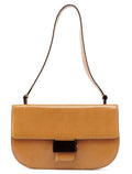 Beige Vitello Buckle Shoulder Bag