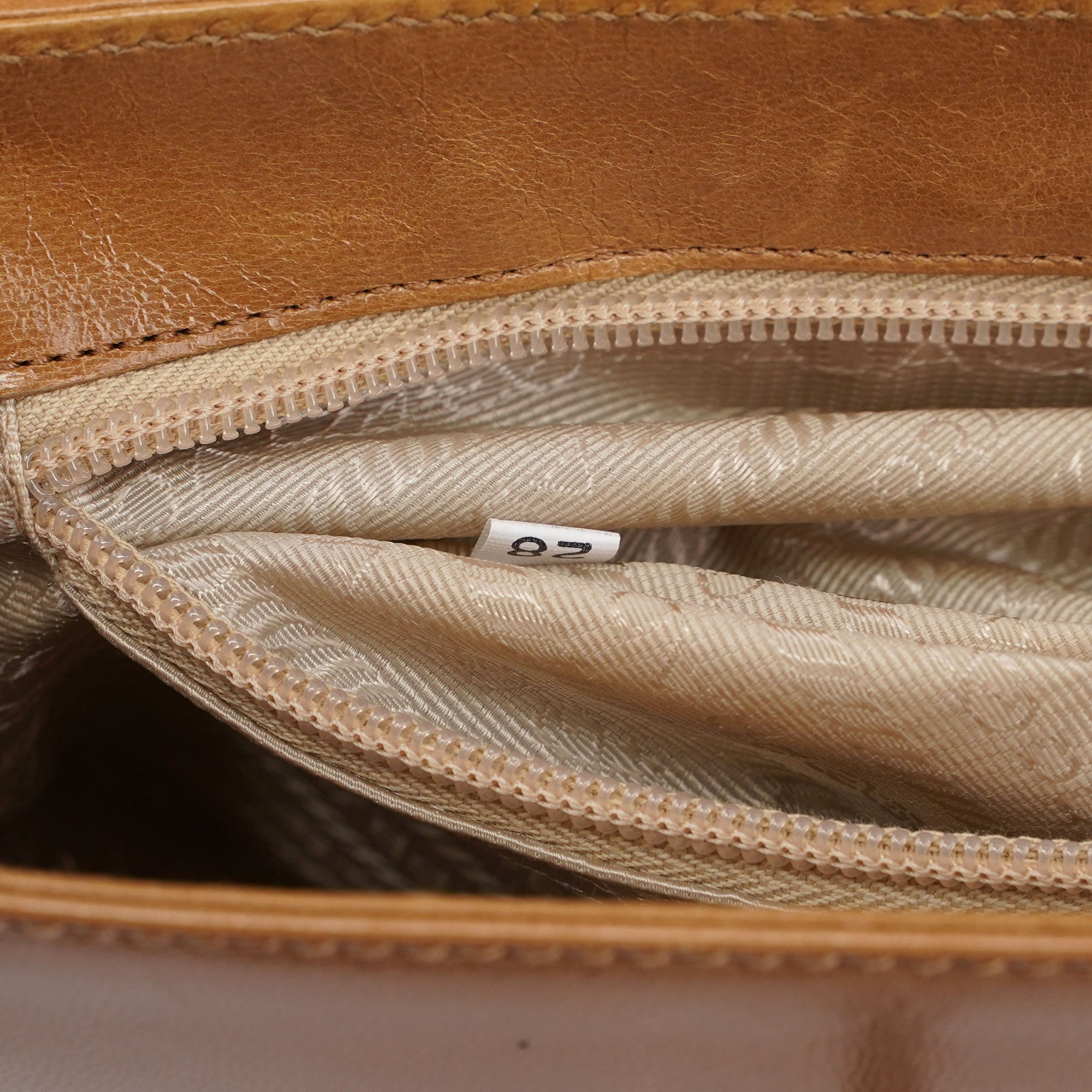 Beige Vitello Buckle Shoulder Bag