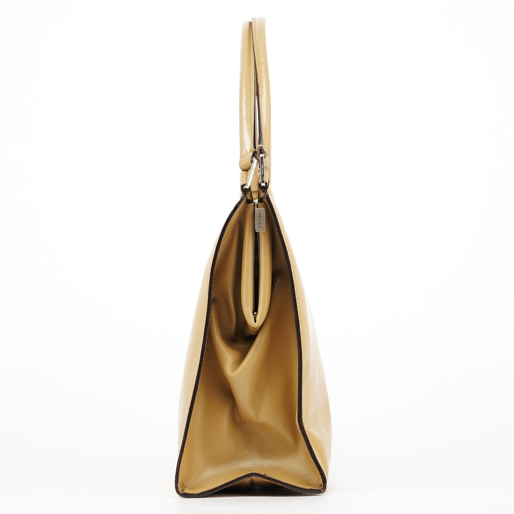 Soft Yellow Vitello Chic Shoulder Bag