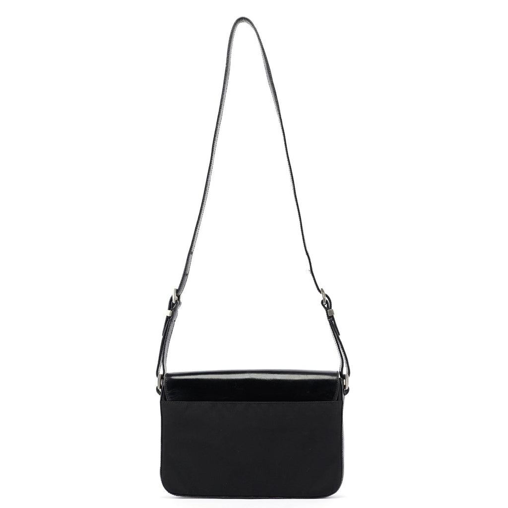 Black Buckle Shoulder Bag