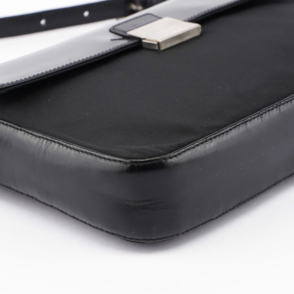 Black Buckle Shoulder Bag