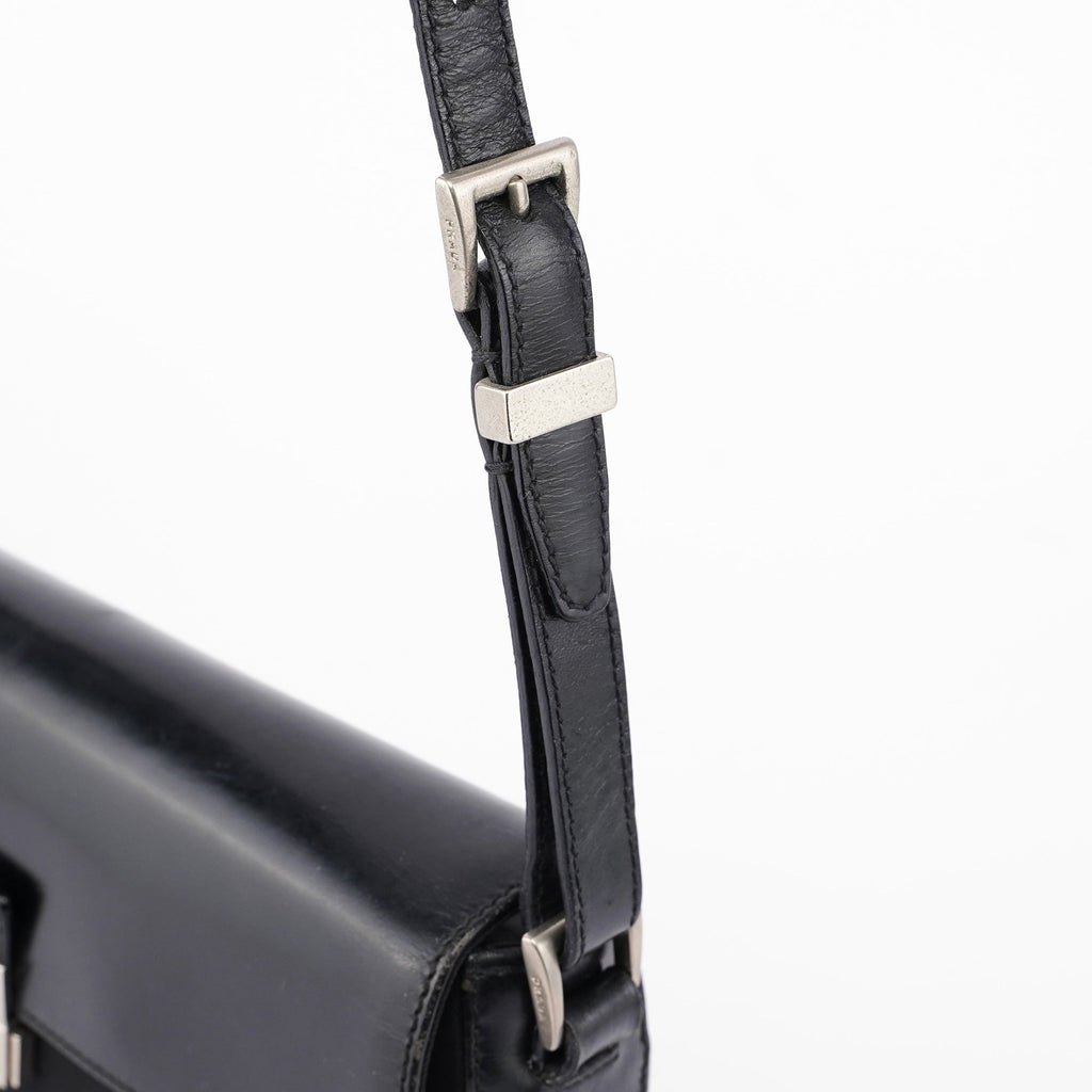 Black Buckle Shoulder Bag
