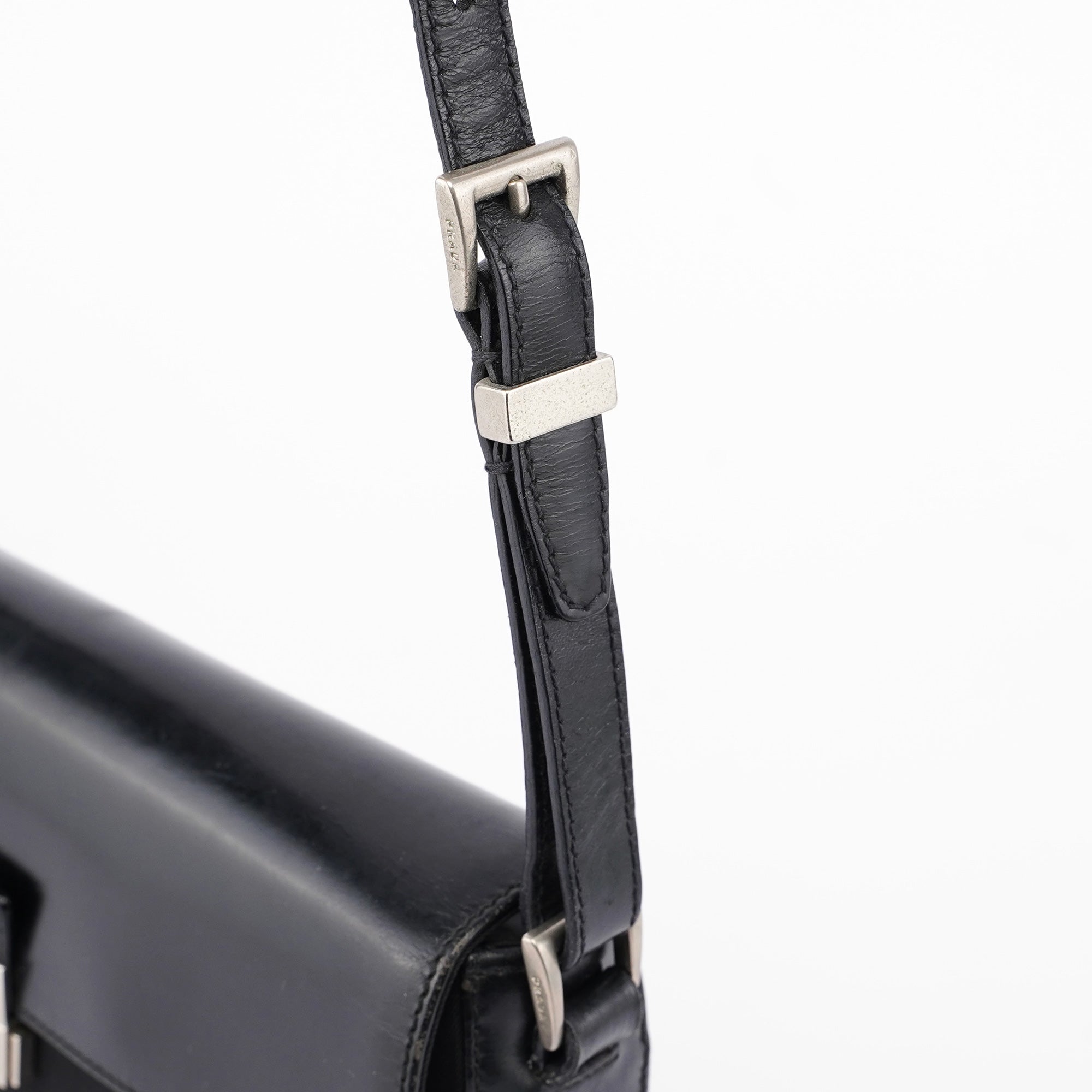 Black Buckle Shoulder Bag