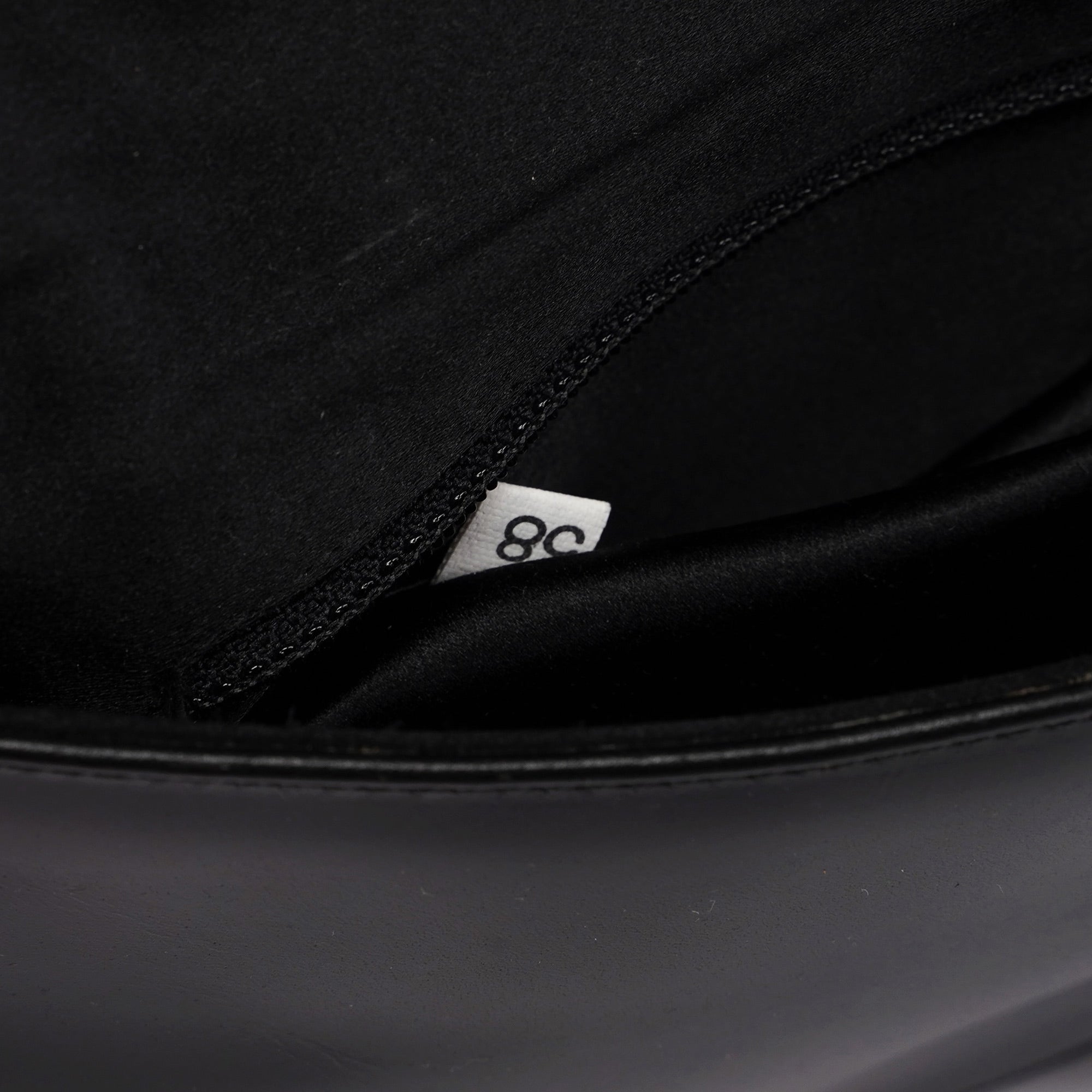 Black Calfskin Cleo Hobo Shoulder Bag