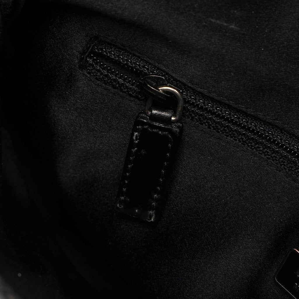 Black Calfskin Cleo Hobo Shoulder Bag