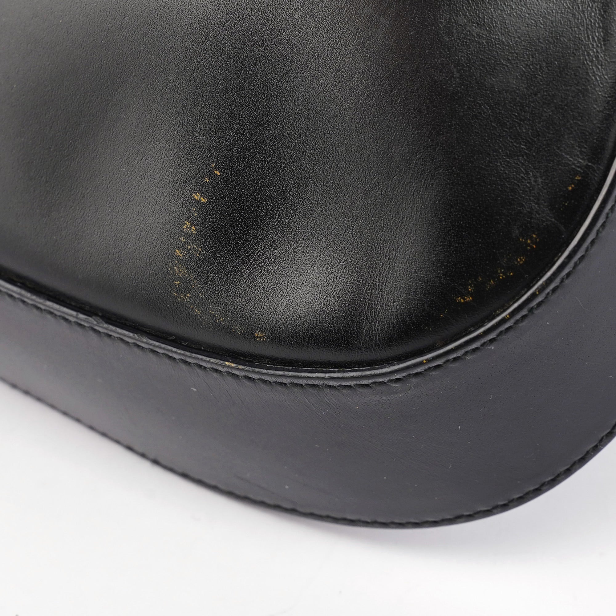 Black Calfskin Cleo Hobo Shoulder Bag