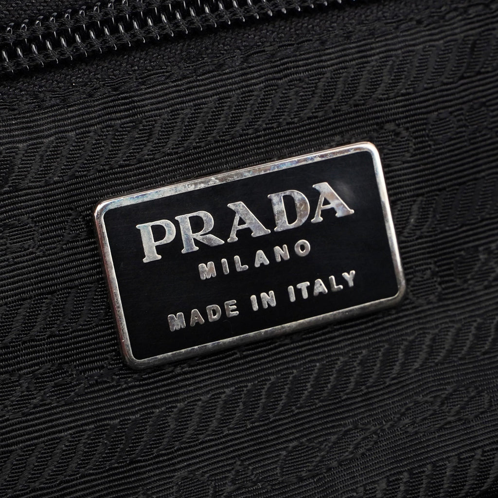 Black Calfskin Flap Top Handle Bag