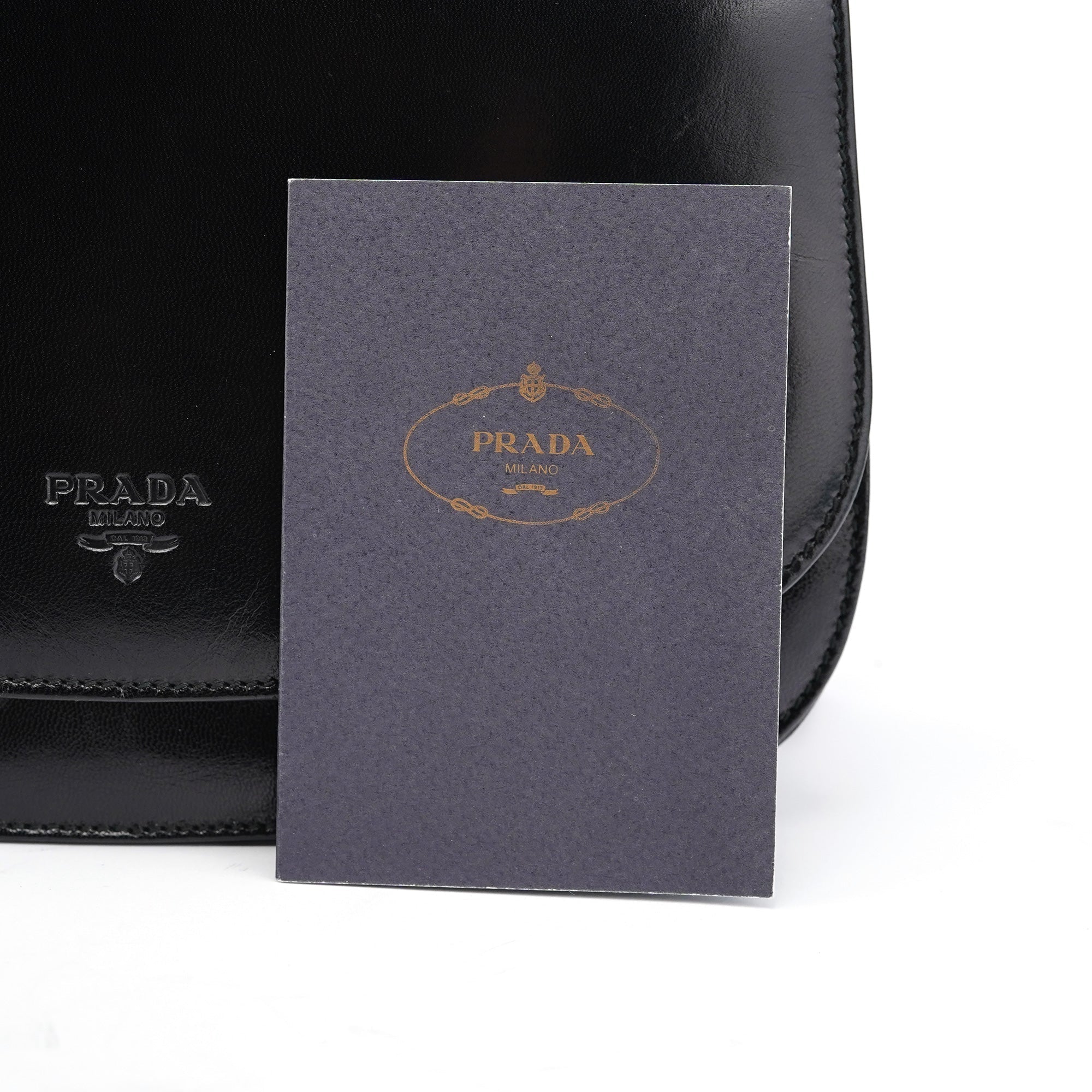 Black Calfskin Madras Swing Chain Shoulder Bag