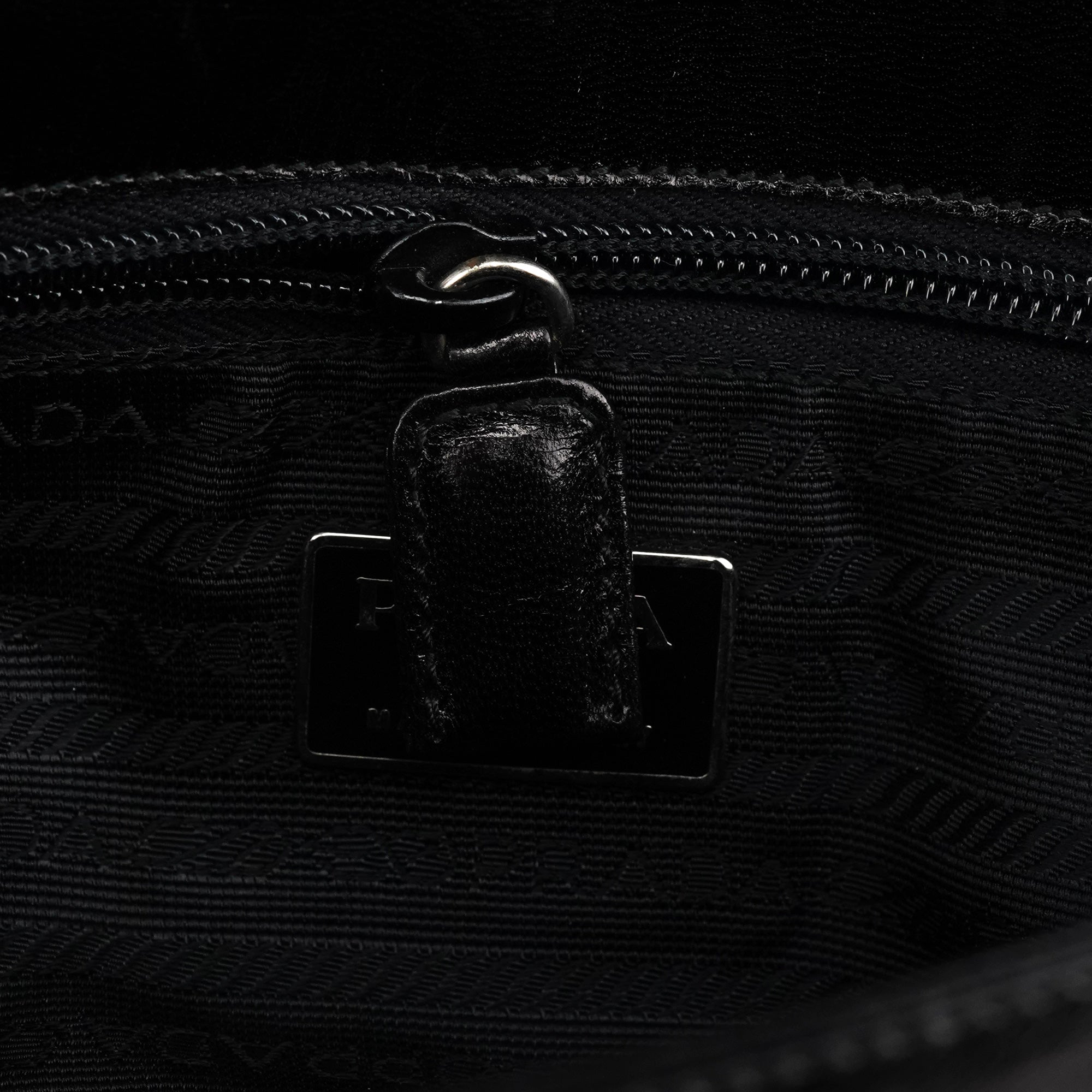 Black Calfskin Madras Swing Chain Shoulder Bag