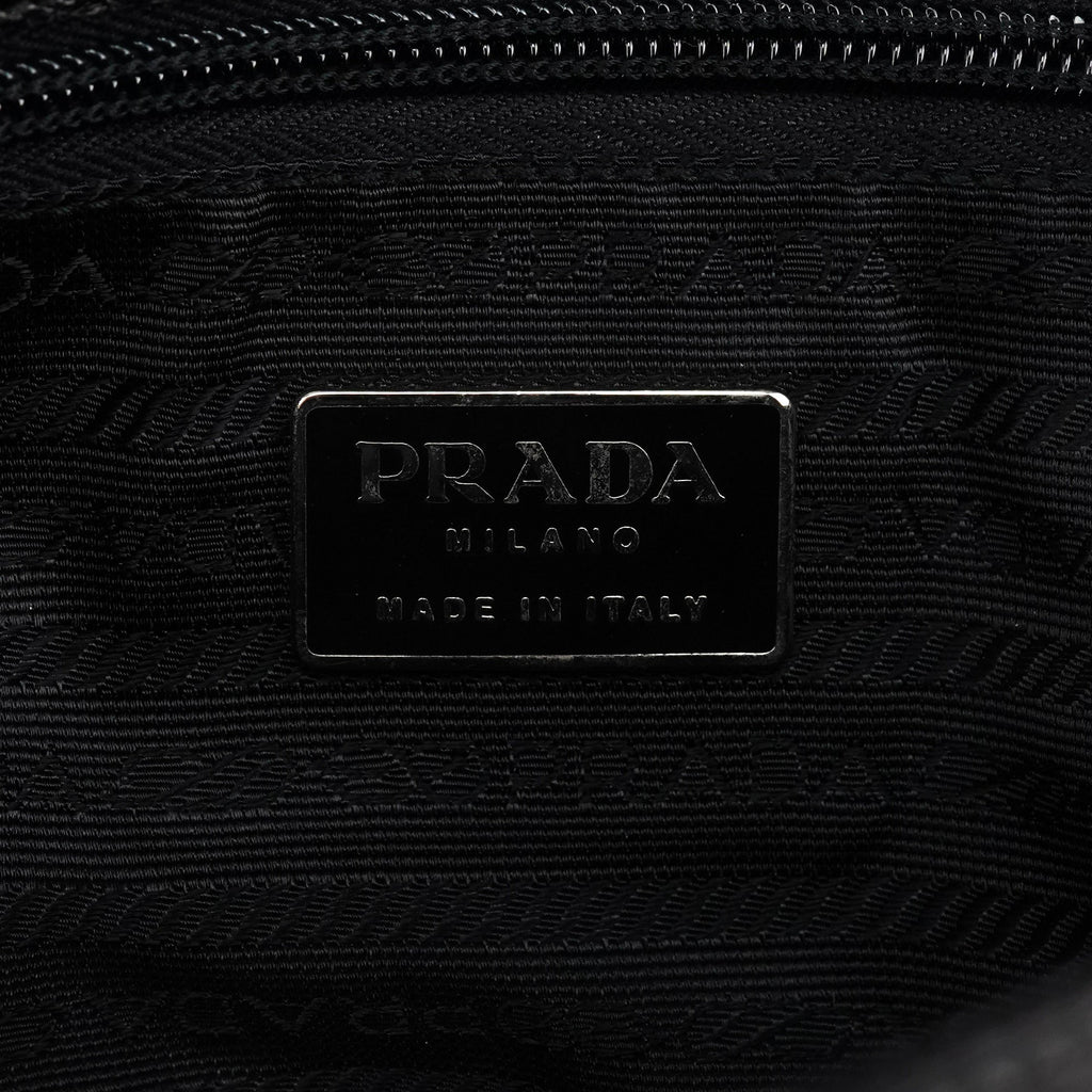 Black Calfskin Madras Swing Chain Shoulder Bag