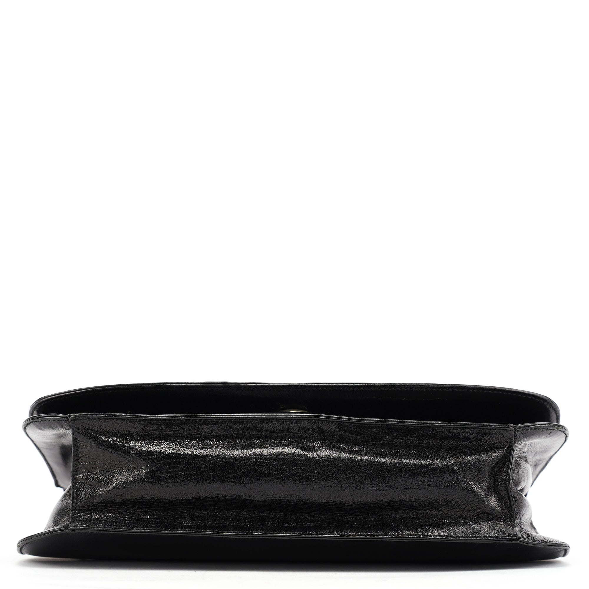 Black Calfskin Madras Swing Shoulder Bag