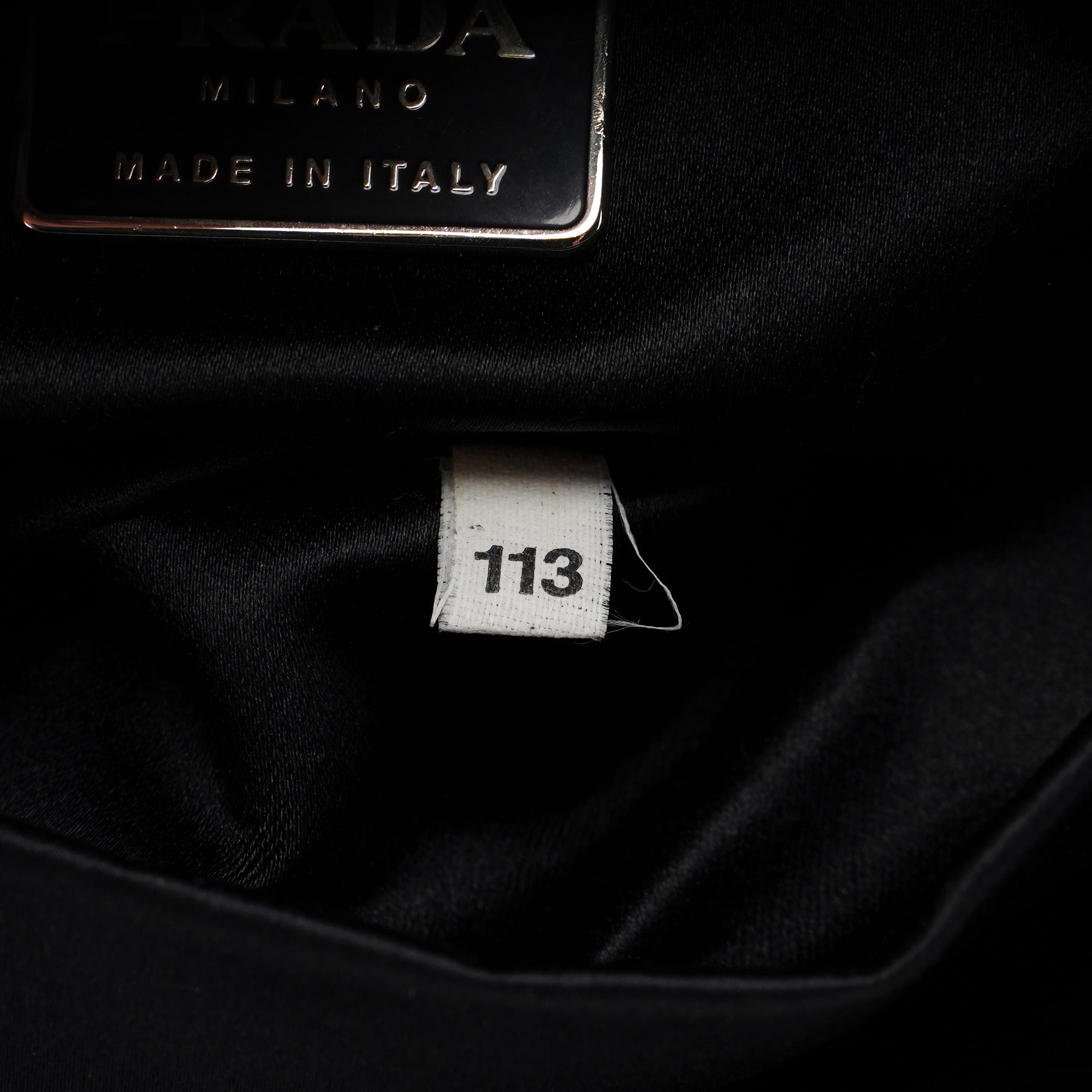 Black Calfskin Metallo Shoulder Bag