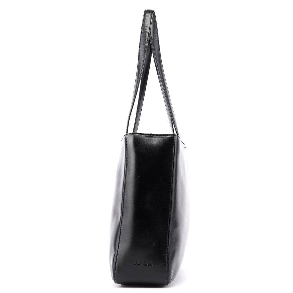 Black Calfskin Tote Bag