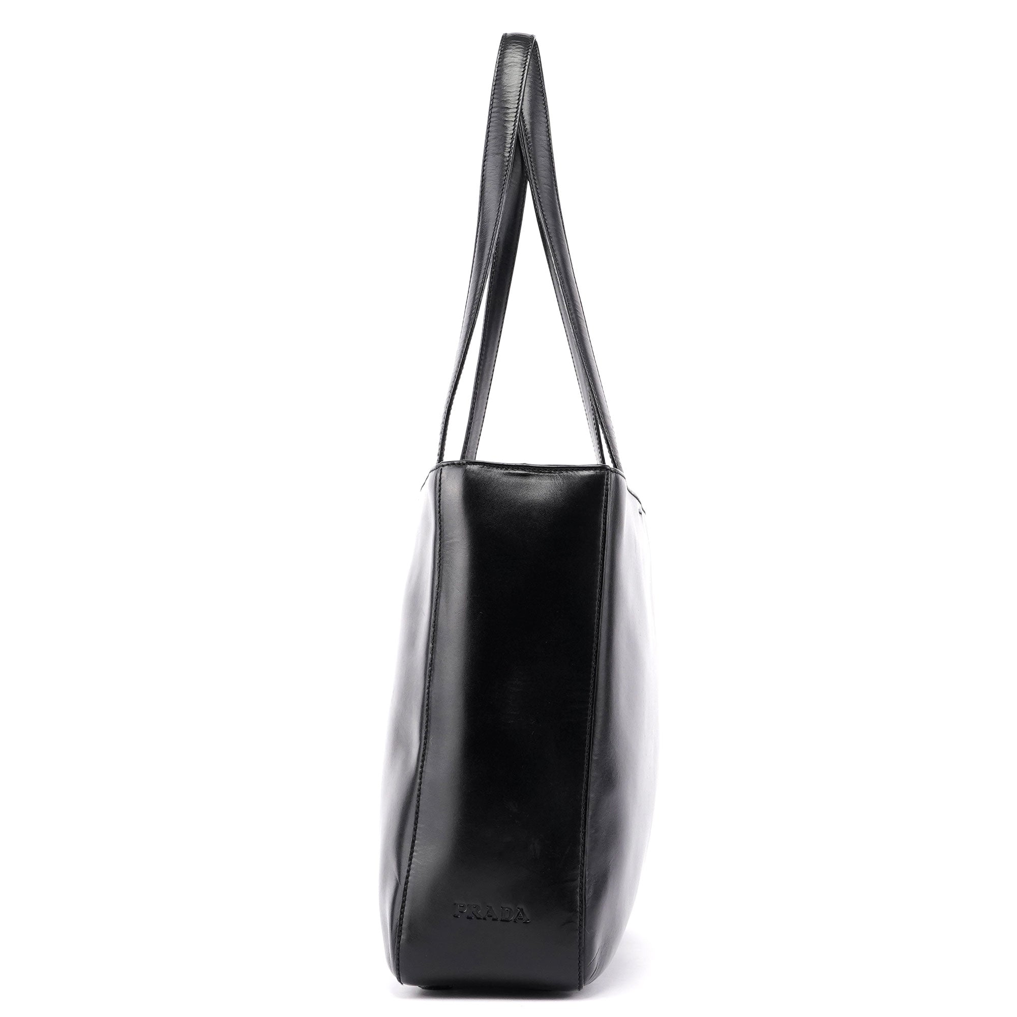 Black Calfskin Tote Bag
