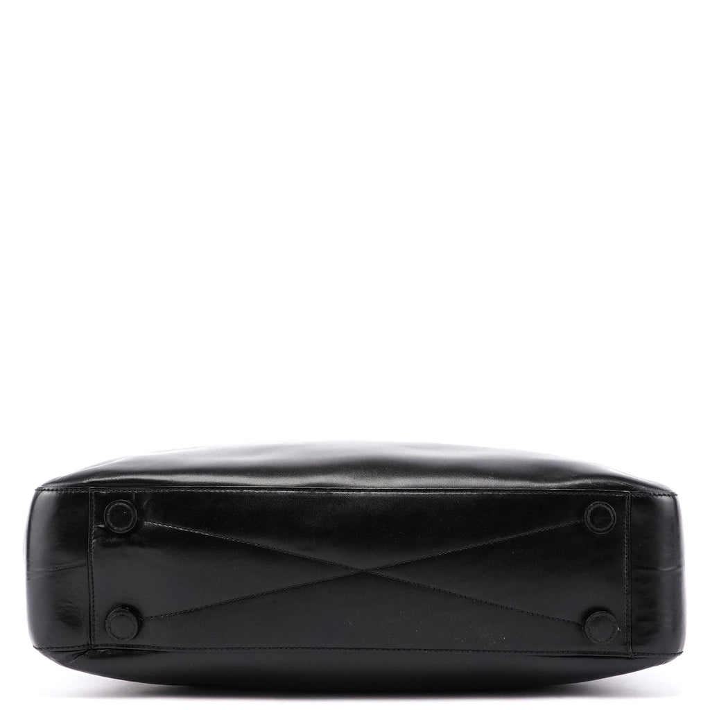 Black Calfskin Tote Bag
