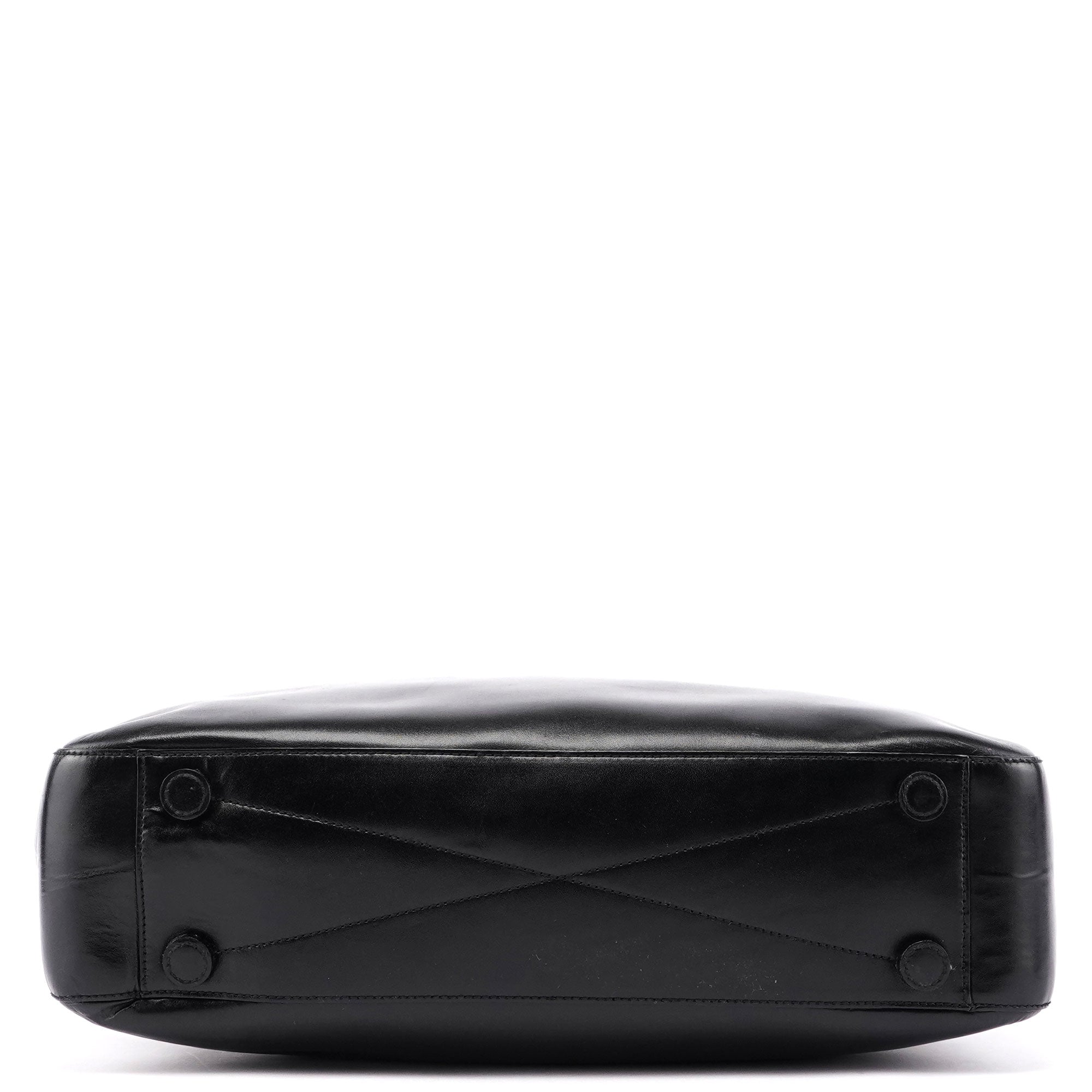 Black Calfskin Tote Bag