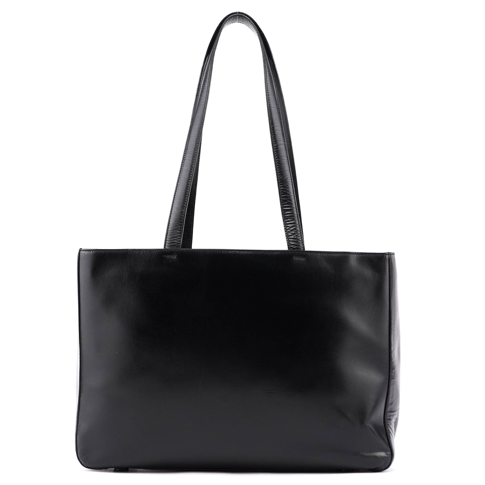 Black Calfskin Tote Bag