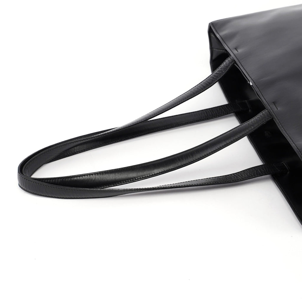 Black Calfskin Tote Bag