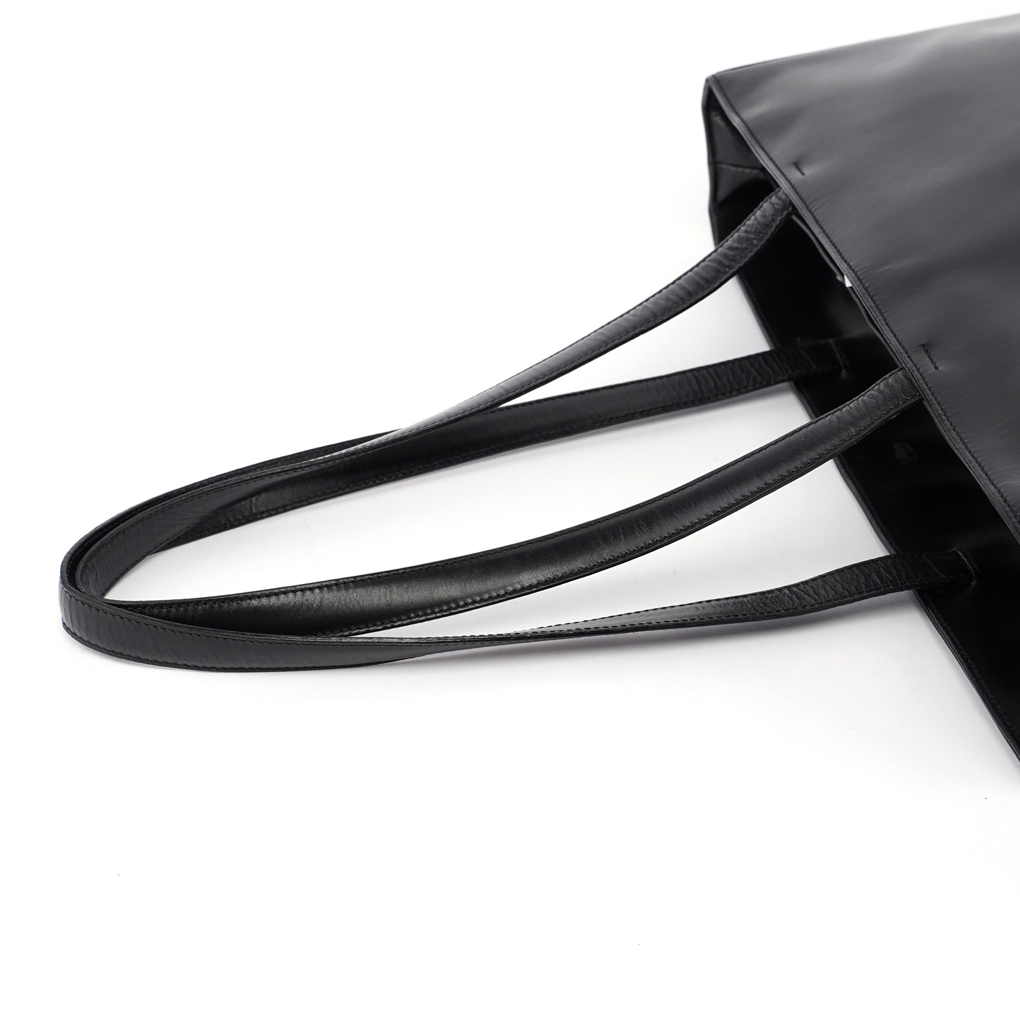 Black Calfskin Tote Bag