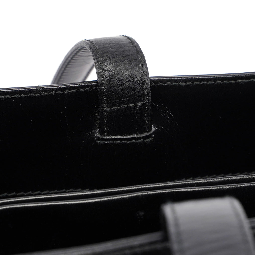 Black Calfskin Tote Bag