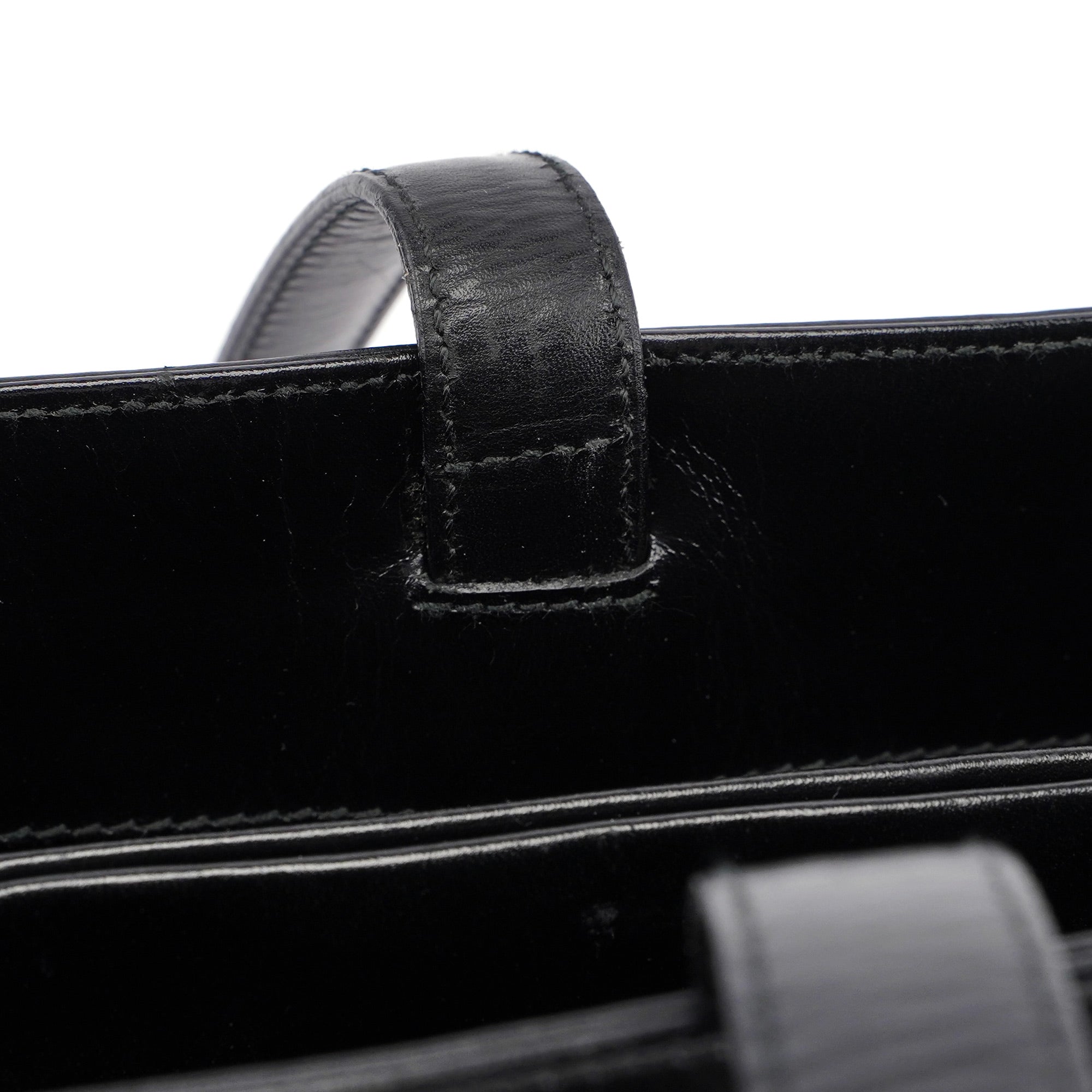 Black Calfskin Tote Bag