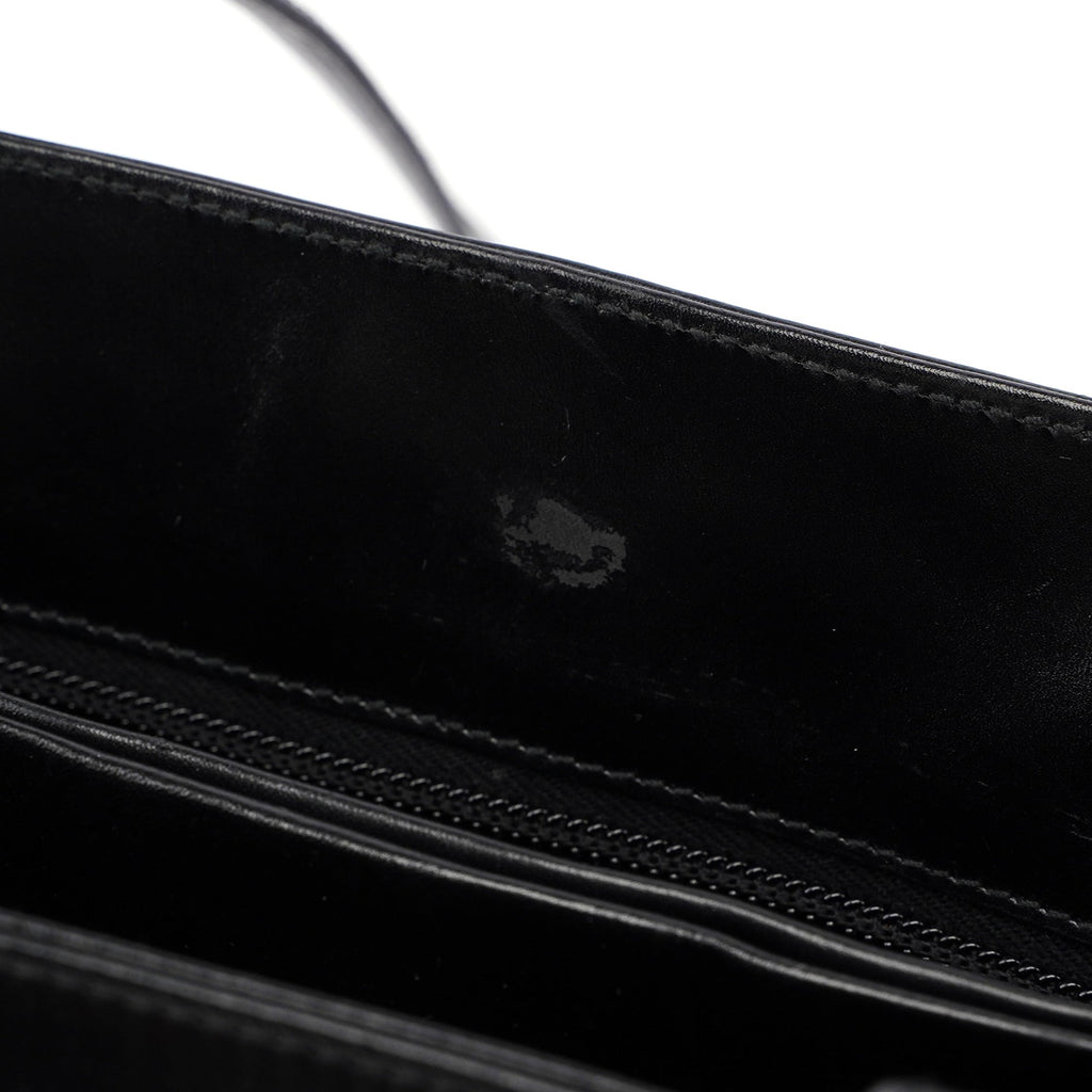 Black Calfskin Tote Bag