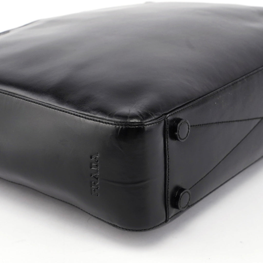 Black Calfskin Tote Bag
