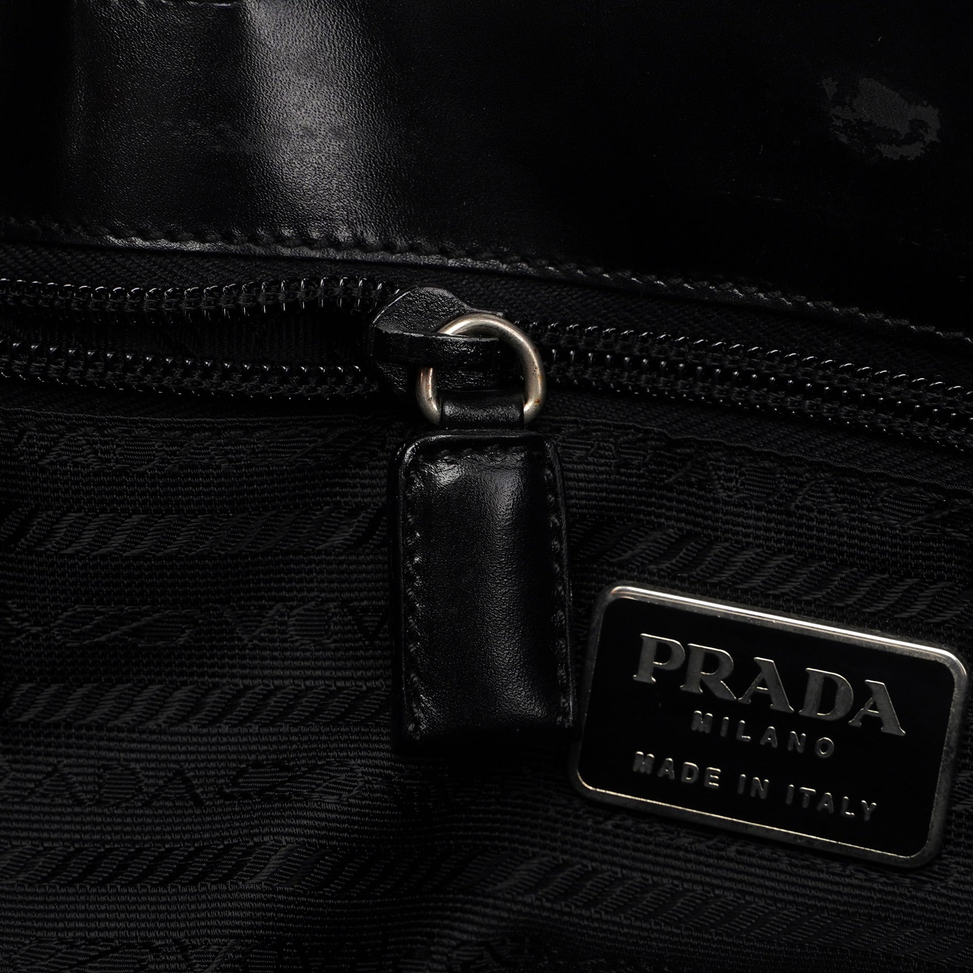 Black Calfskin Tote Bag
