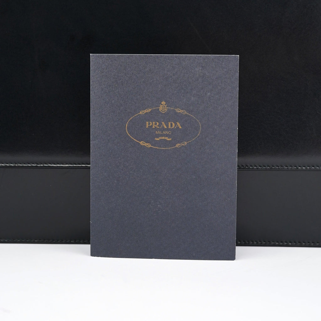Black Calfskin Vitello Top Handle Bag