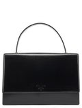 Black Calfskin Vitello Top Handle Bag