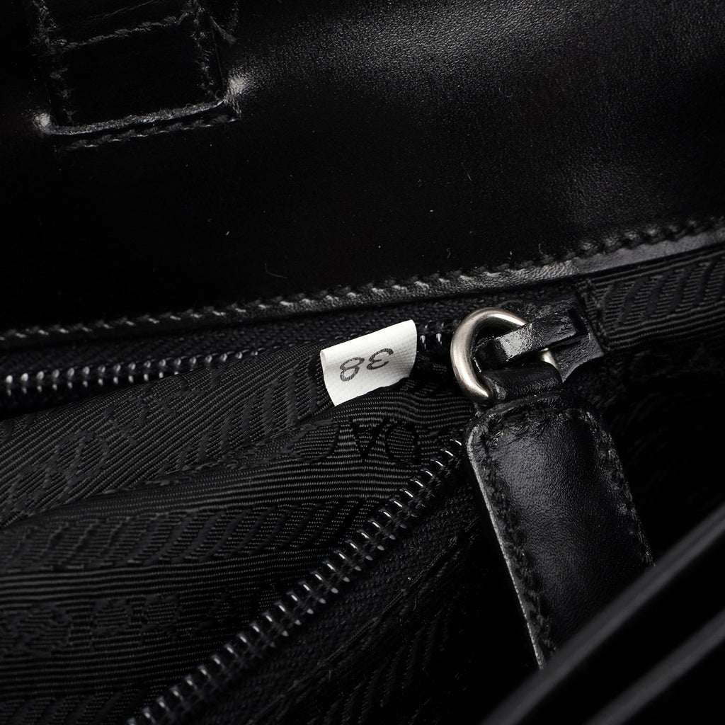 Black Calfskin Vitello Tote