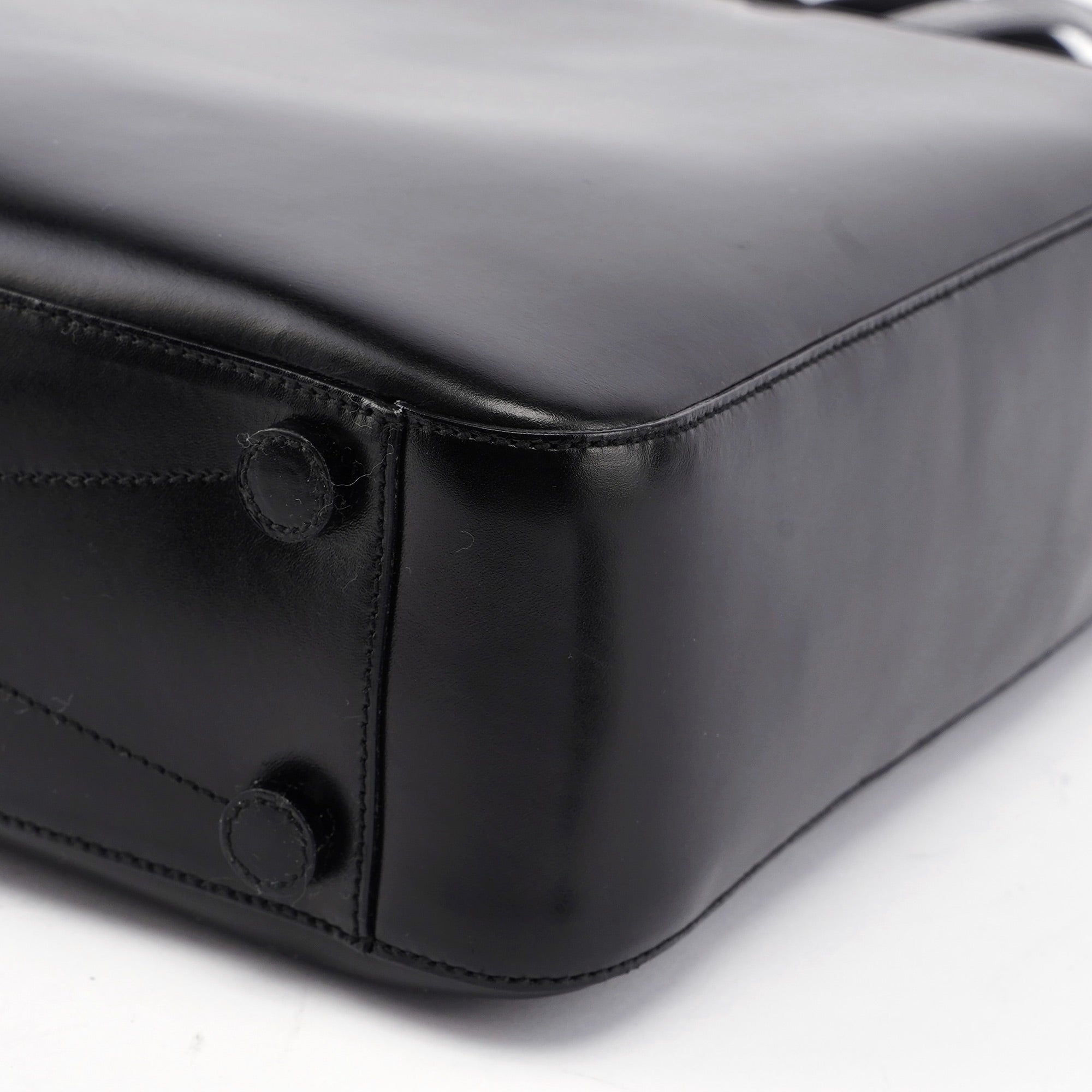 Black Calfskin Vitello Tote