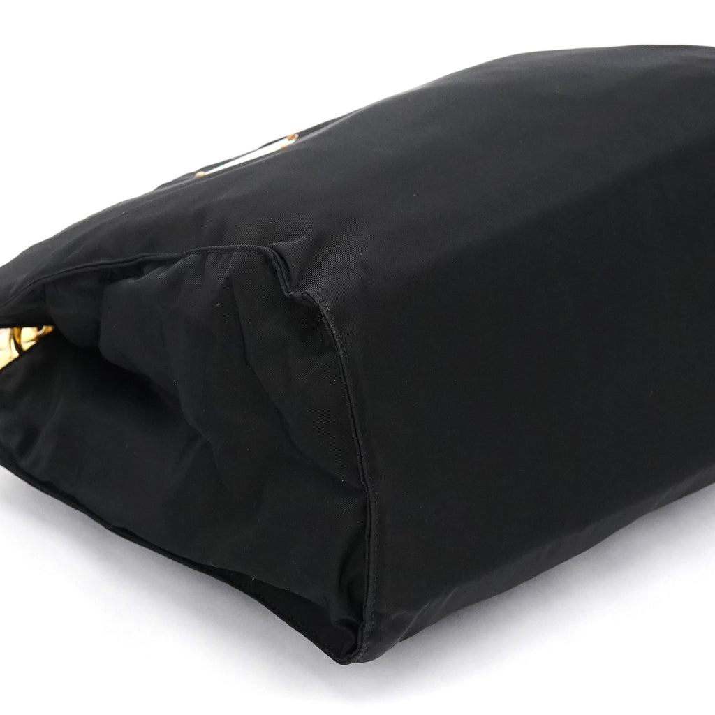 B2514 Black Gold Tessuto Metallo Tote Bag