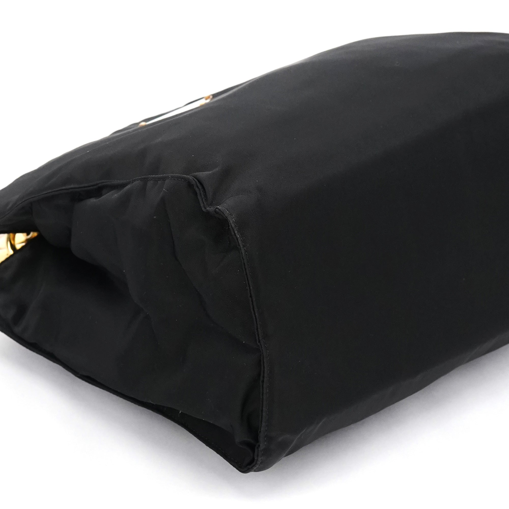 B2514 Black Gold Tessuto Metallo Tote Bag